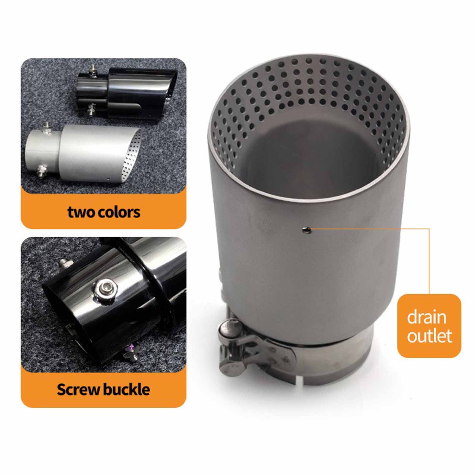 Stainless Mesh Band - Universelle Edelstahl-Mesh-Spitzen, 80 mm Einlass, 120