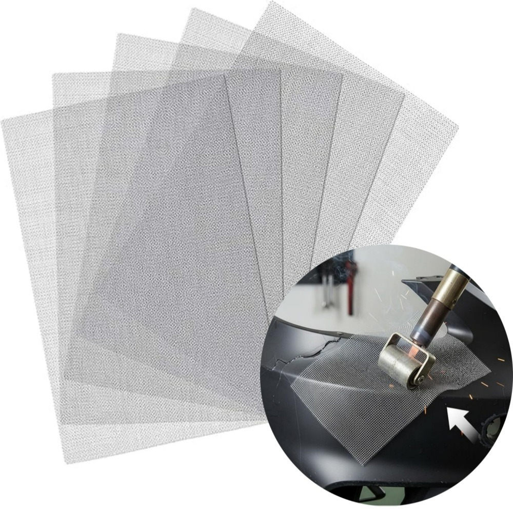 Stainless Mesh Band - Auto-Stoßstangen-Reparaturgitter aus Edelstahl, Kunststoff-Riss-Schweißreparatur, Motorhauben-Belüftungs-Metallgitter, Auto-Zubehör