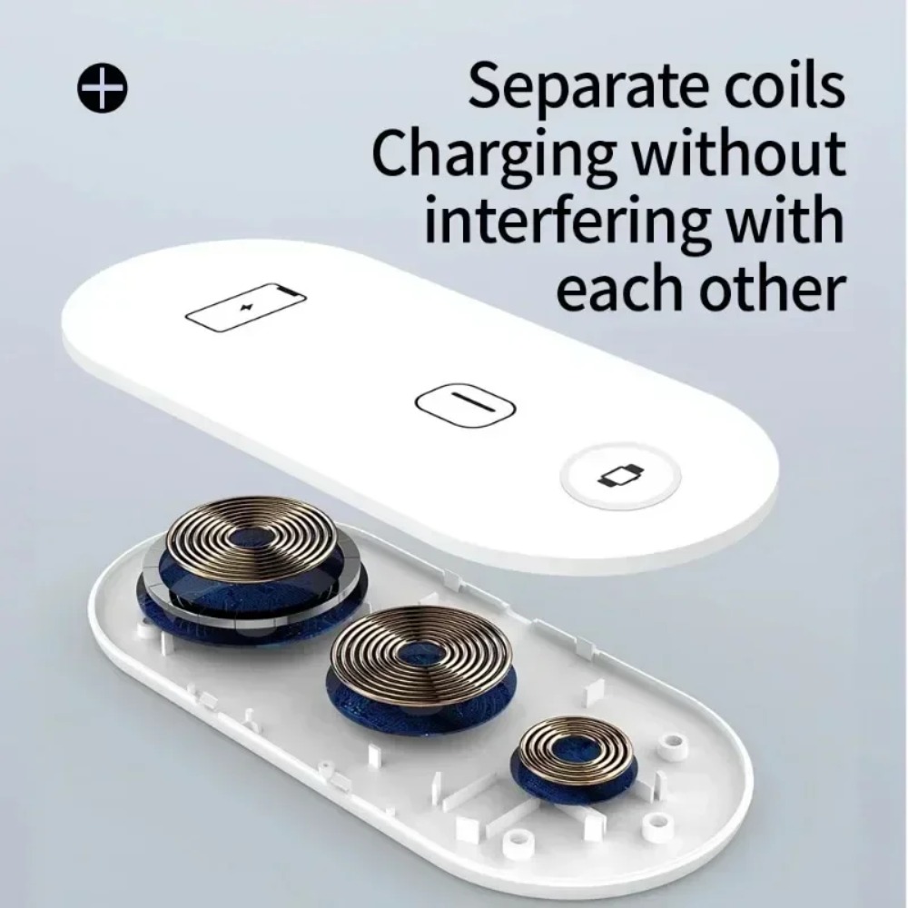 Wireless Charger Watch - 3-in-1 Kabelloses Ladepad Schnell-Ladestation für iPhone