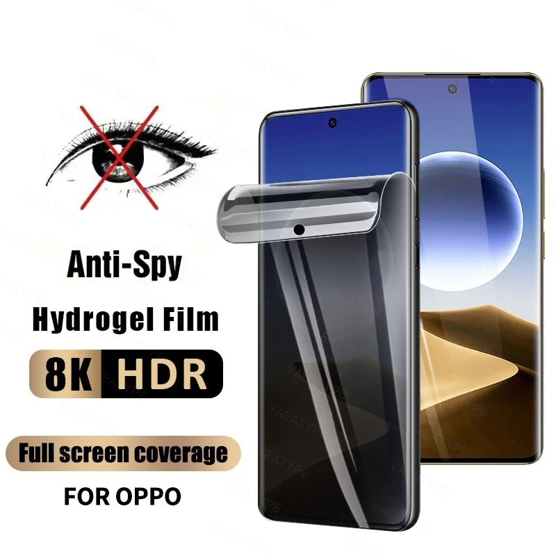 Oppo Reno 12 - 3 Stück Privatsphäre Hydrogel Film für