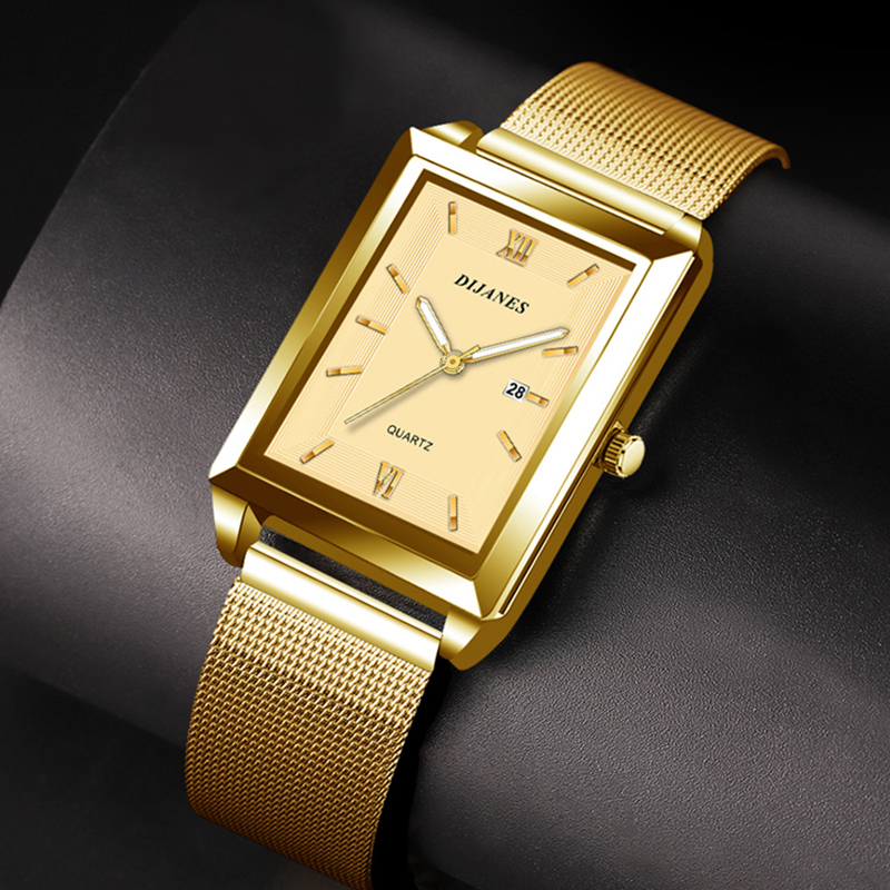Herrenuhr mit Kalender, Datum, – Stainless Mesh Band Bewertung und Preis