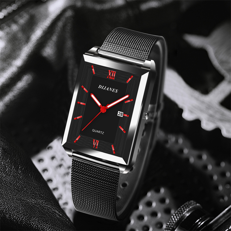 Herrenuhr mit Kalender, Datum, – Stainless Mesh Band Bewertung und Preis