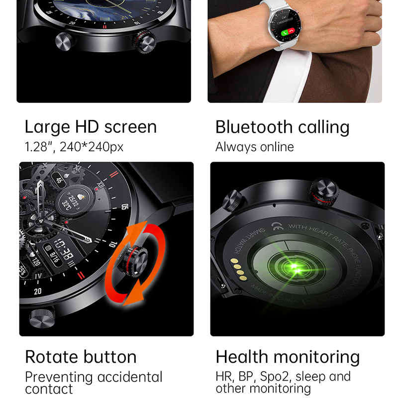 GPS EKG + PPG Bluetooth Anruf  – Smartwatch Custom Bewertung und Preis