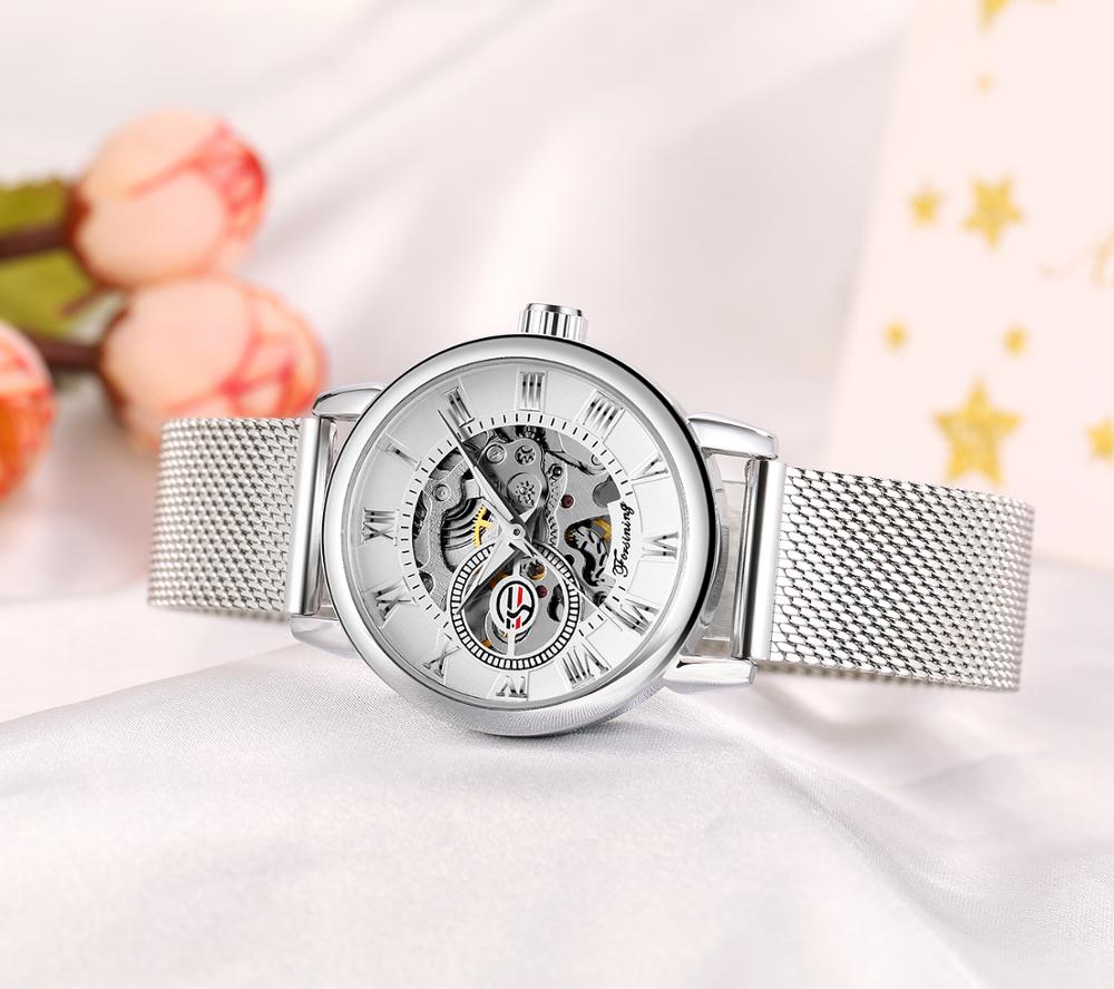 Reloj Mujer FORSINING Mode Fra – Stainless Mesh Band Bewertung und Preis