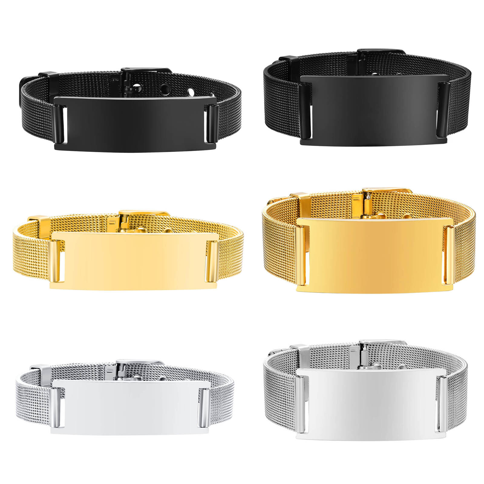 Personal isierte ID Armband fü – Stainless Mesh Band Bewertung und Preis