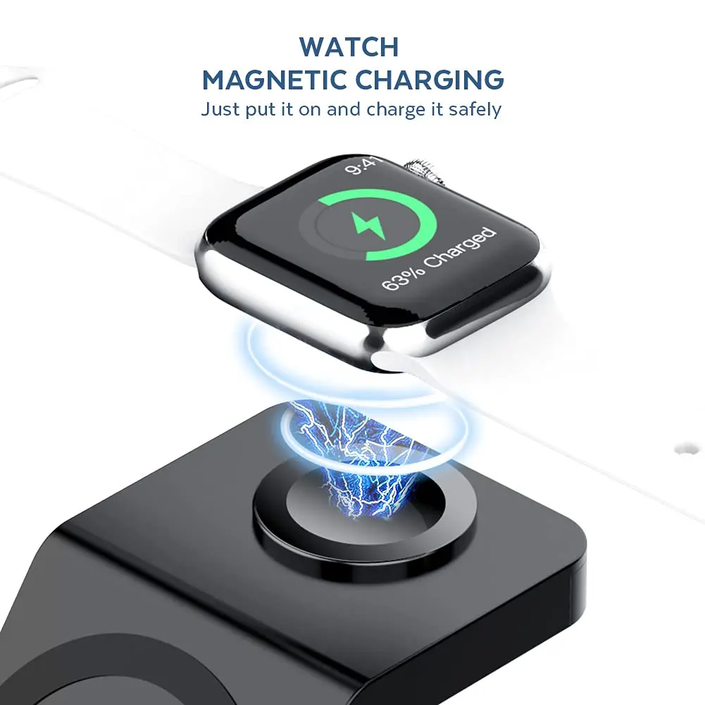 3-in-1 kabelloser Ladeständer, – Wireless Charger Watch Bewertung und Preis