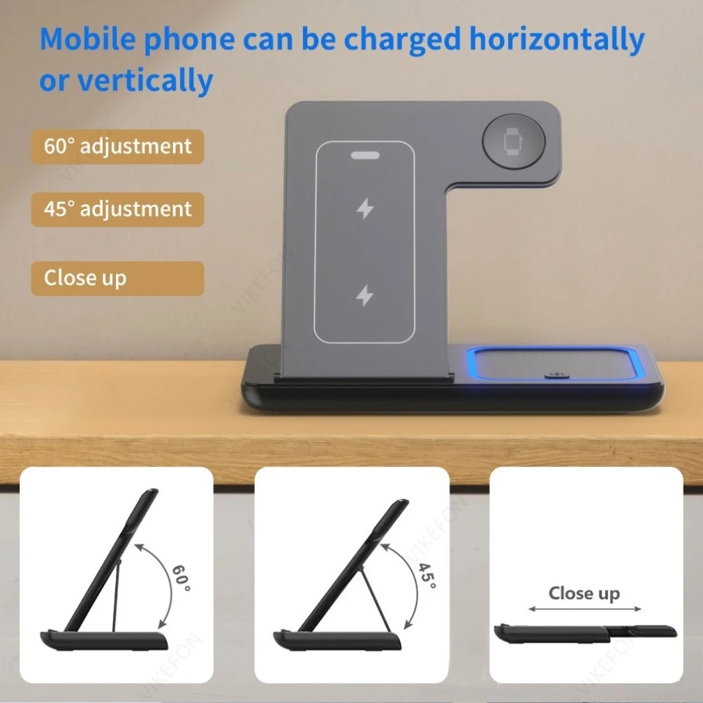Faltbare 3-in-1 Kabellose Lade – Wireless Charger Watch Bewertung und Preis