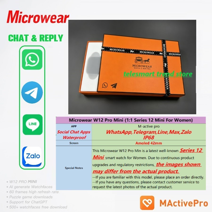 Microwear W12 Mini Pro Smartwa – Smartwatch M Active Bewertung und Preis