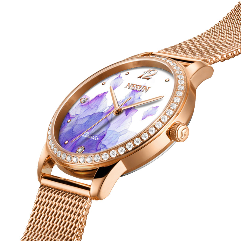 NESUN 8 mm ultradünne Damenuhr – Stainless Mesh Band Bewertung und Preis