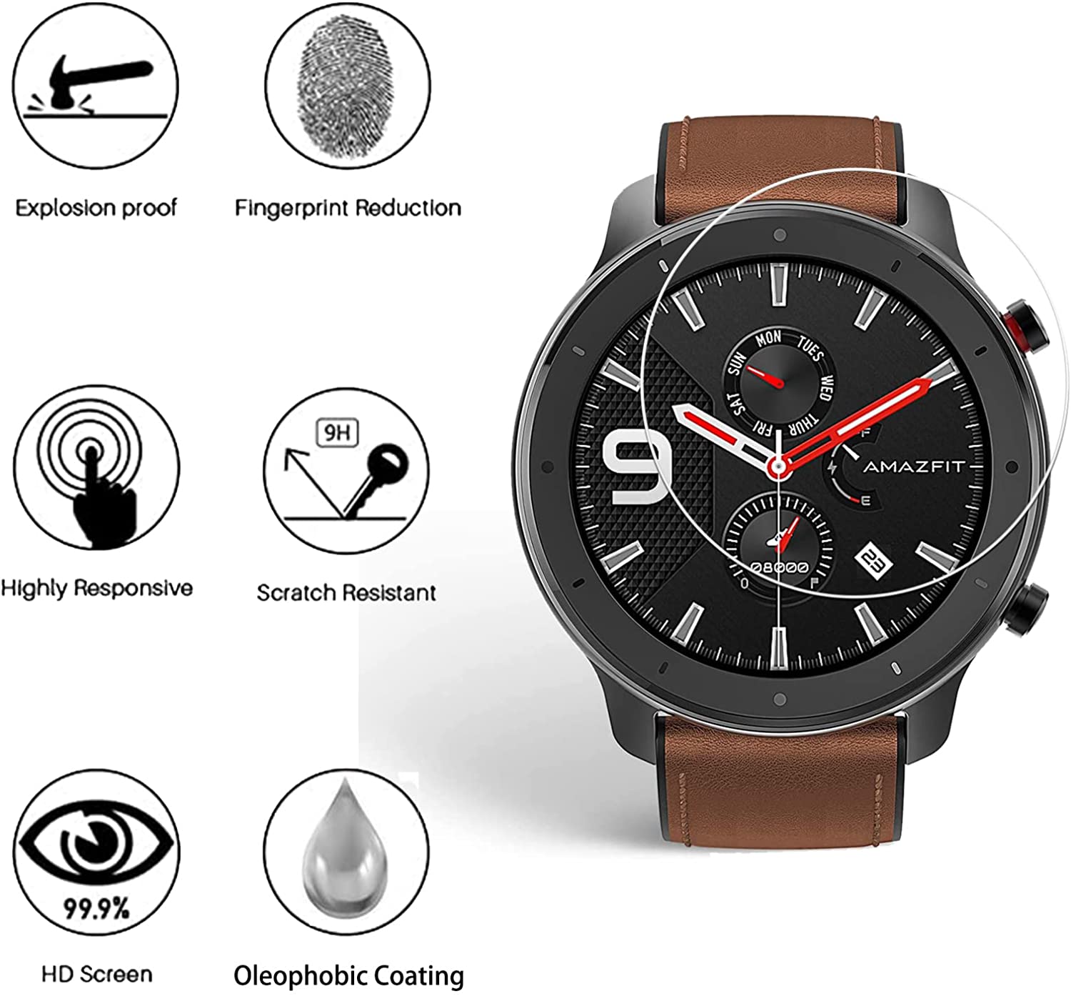 9H Gehärtetes Glas Film Für Am – Watch Face Protector Bewertung und Preis
