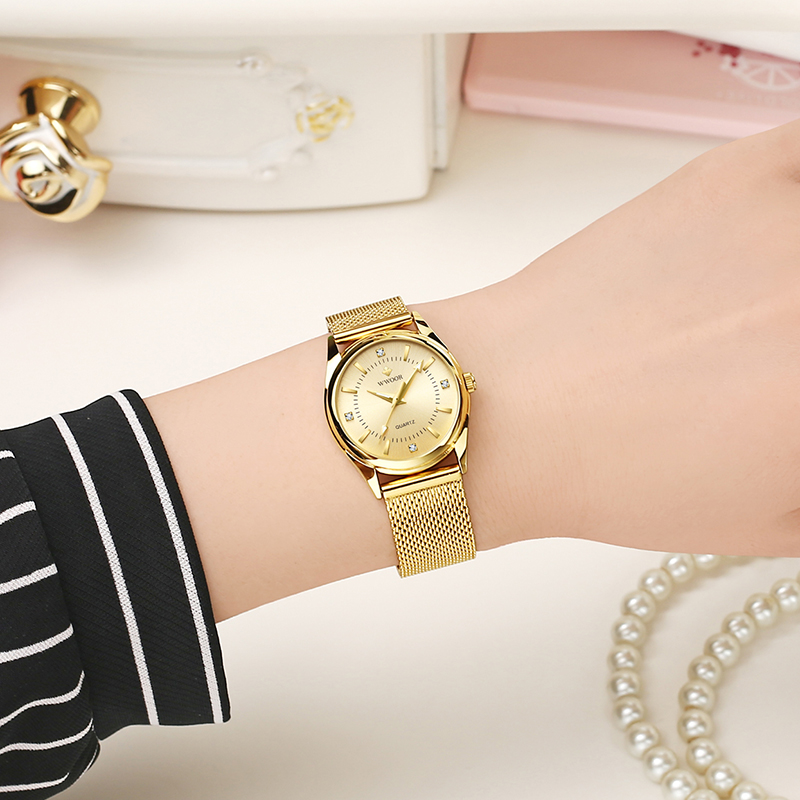 WWOOR Luxus Marke Kleid Gold U – Stainless Mesh Band Bewertung und Preis