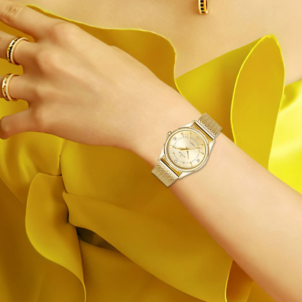 WWOOR Luxus Marke Kleid Gold U – Stainless Mesh Band Bewertung und Preis